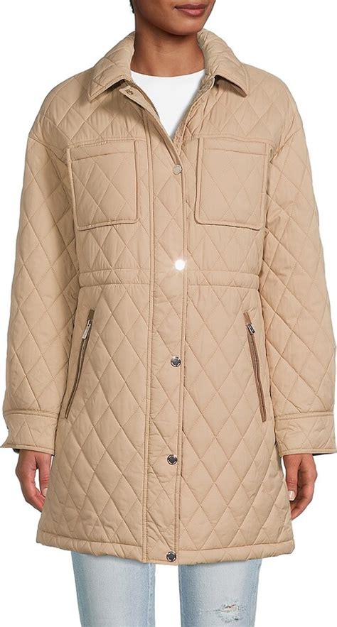 michael kors missy quilted jacket|michael kors water resistant jacket.